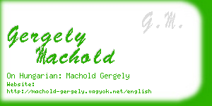 gergely machold business card